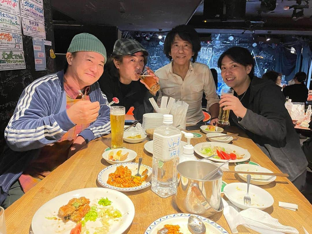 JIGEN のインスタグラム：「一昨日、京都RAGでの米川さんライブ、めちゃくちゃ楽しかったー！打ち上げもタップリで充実の一日でした(^^) 同じメンバーで、次は21日に川口で♪  https://www.shock-on.jp/schedules/2023/03/21/3360/」