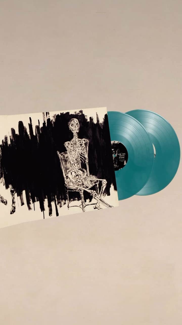 のインスタグラム：「#LifeIsButADream… A7X World Sea Blue Vinyl + Deluxe Marble Smoke Vinyl available now for pre-order. The deluxe is bound, hardcover style, and comes with a 12 page lyric book. Both variants exclusive to a7xworld.com.」