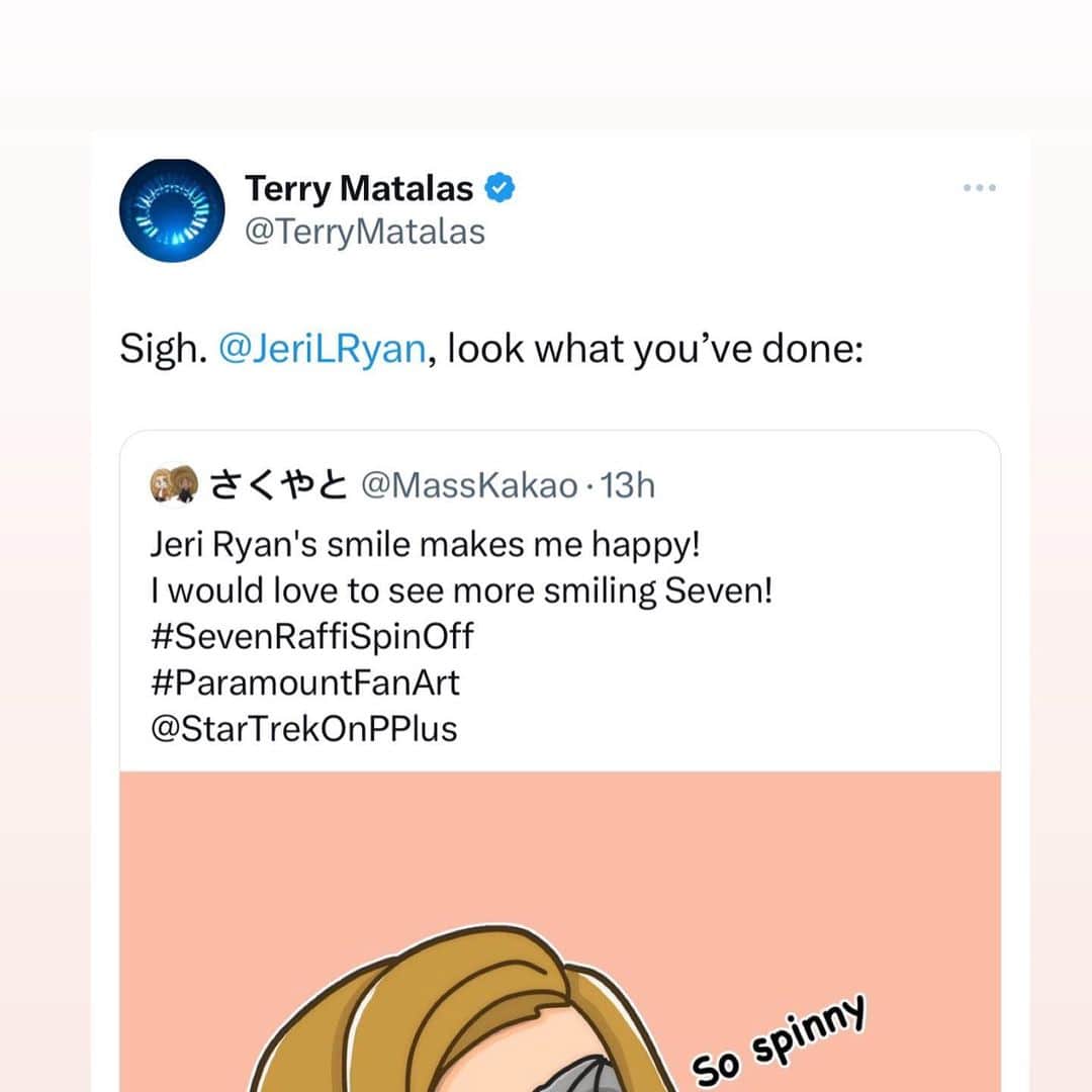 ジェリー・ライアンのインスタグラム：「I AM NOT SORRY! 😋✊🏼👏🏼👍🏼👊🏼 #morespinningseven #sospinny」