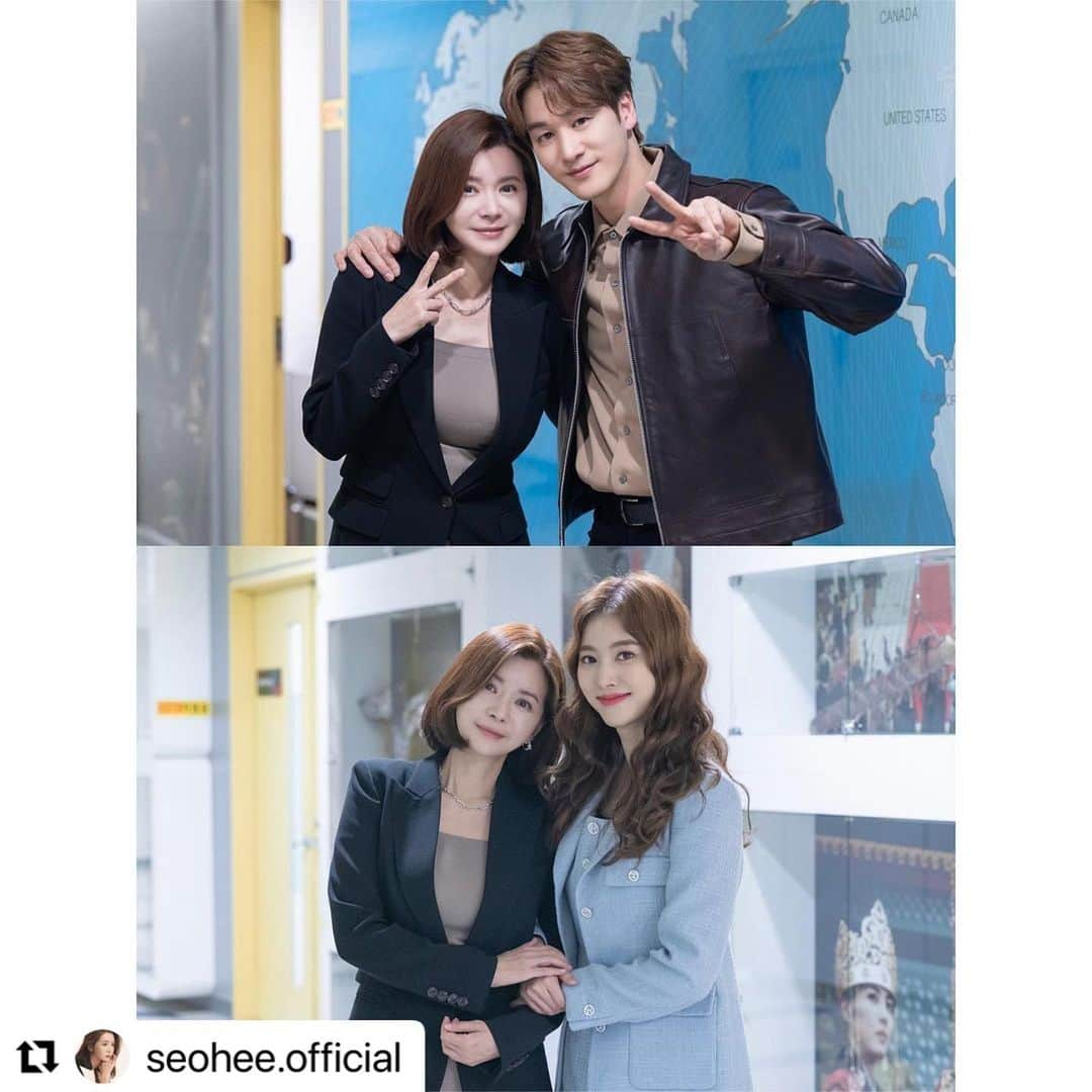 オ・チャンソクのインスタグラム：「#Repost @seohee.official with @use.repost ・・・ 드라마에선 늘 싸우지만 우린 친해요~~   #장서희 #JANGSEOHEE」