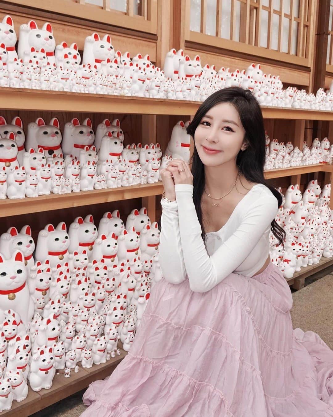 リタ（瑞塔兒）のインスタグラム：「招財貓～喵🐱🇯🇵 #豪德寺」