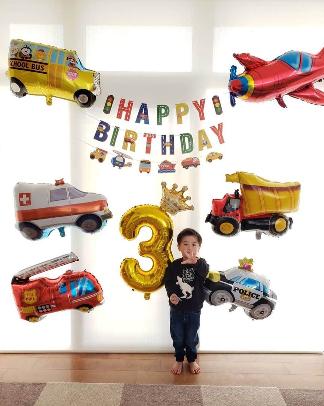 高木万平・心平のインスタグラム：「颯太くん３歳のお誕生日おめでとう💚 sweet baby❤️  #甥っ子 #颯太」