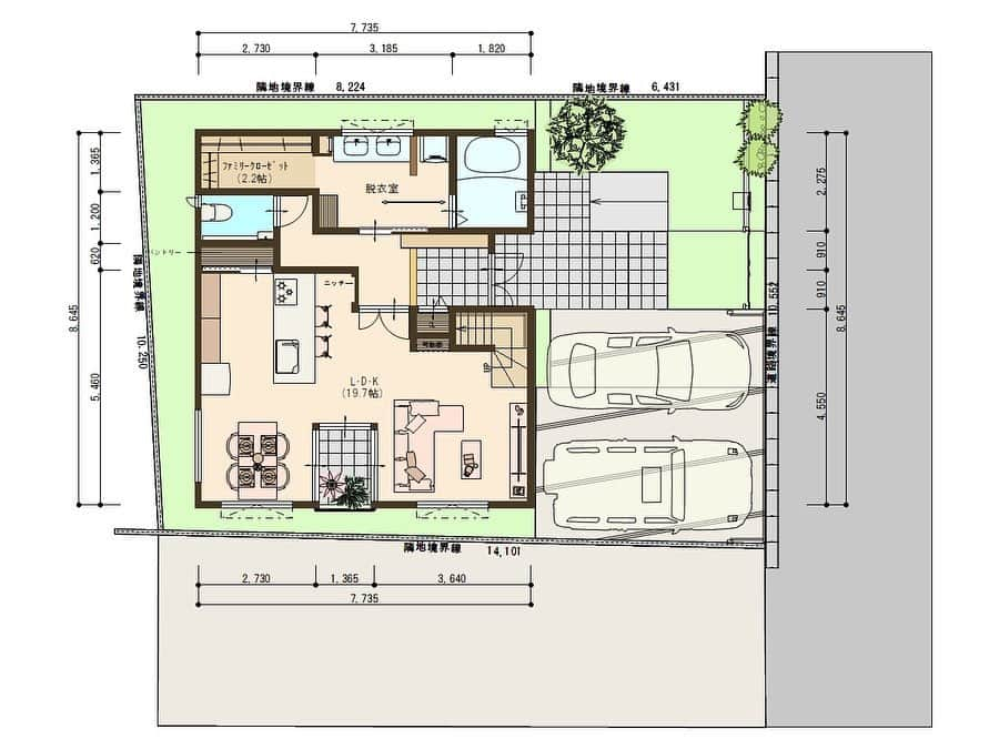 tachiki homeさんのインスタグラム写真 - (tachiki homeInstagram)「瑞穂区「日向町の土地」（建築条件付き土地）の参考間取り案です！  ココが推し！ ☆洗濯効率を上げるため、洗面脱衣室にファミリークローゼット、室内干しスペースを設けました。 ☆プライベートゾーンの2階にファミリースペースを設け、個々にくつろげる空間を作りました。  少しでもご興味がありましたら、ホームページより問い合わせお待ちしております。  #タチ基ホーム #タチキホーム #タチキ #casaの暮らし #愛知家づくり #愛知注文住宅 #愛知の工務店 #瑞穂区日向町 #間取り」3月17日 16時04分 - tachikihome
