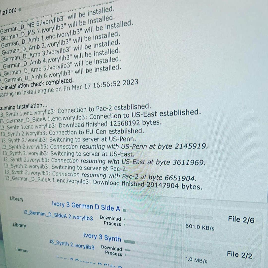 上杉洋史のインスタグラム：「Ivory 3 German D installation has been started. #ivory3 #synthogy #piano #vst #vstplugins #au #auplugins」