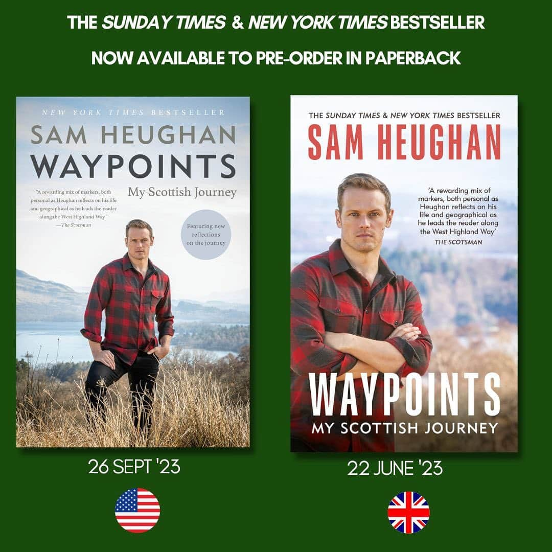 サム・ヒューアンさんのインスタグラム写真 - (サム・ヒューアンInstagram)「Excited to share that the paperback edition of Waypoints will be coming out in June for the UK, and September for the US – both with new cover artwork!!!🙌   I’be also written some new material for this edition, reflecting on my West Highland Way adventure and writing this personal memoir.   The paperback is available to pre-order now – looking forward to you coming on this journey with me! X」3月18日 5時25分 - samheughan