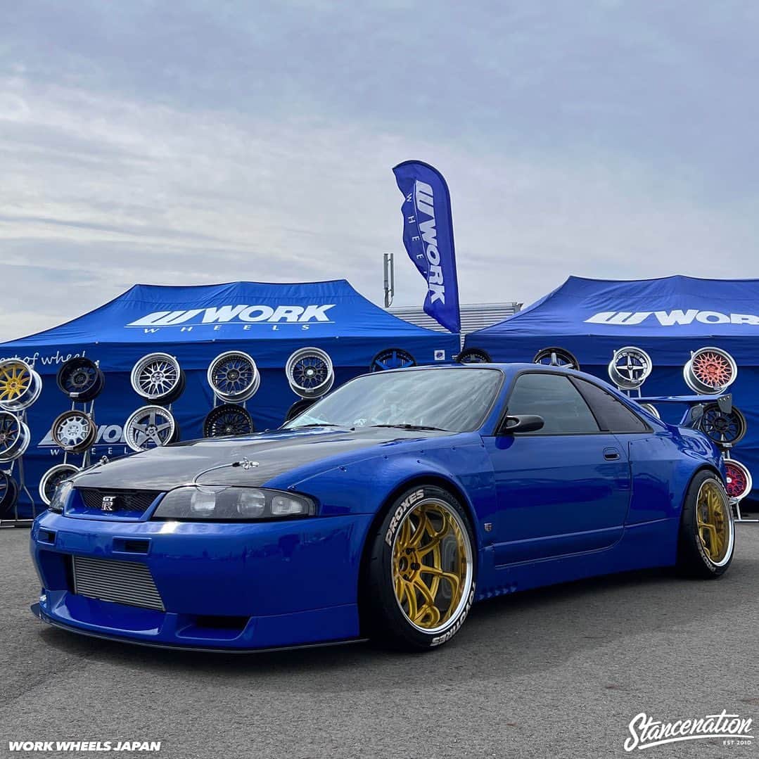 のインスタグラム：「Wide R33 GTR sporting some deep dish @workwheelsjapan! #stancenation #workwheelsjapan」