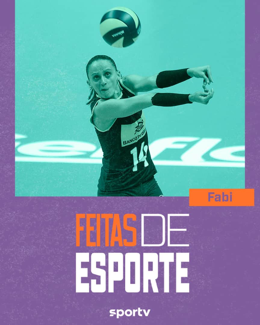 ファビアナ・オリベイラのインスタグラム：「A introdução do líbero no vôlei ocorreu no mesmo ano em que se profissionalizou: 1998. Com isso, a pouca altura nunca chegou a ser um problema para a jogadora. Assumiu a vaga de titular na seleção brasileira em 2006 e se firmou como uma das principais líderes do elenco dentro e fora de quadra, sempre mostrando garra e vibração. É considerada uma das melhores líberos da história do vôlei mundial e foi peça fundamental na conquista do bicampeonato olímpico pelo Brasil.   Fabi Alvim é uma das lendas da história do nosso esporte, eternizada na galeria dos gigantes. 🏐💚💛♀🥇👏  #MulheresHistoricasNoSportv #FeitasDeEsporte #FabiAlvim #Fabi #VoleiFeminino #ÉOuro #EspiritoOlimpico #TáNoSportv」