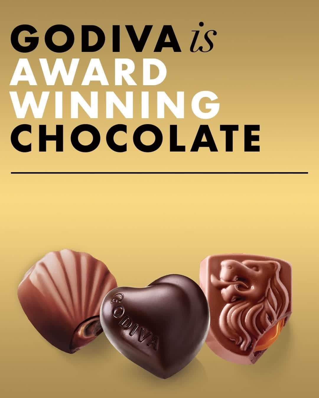GODIVAのインスタグラム：「Delicious chocolate = award-winning campaigns. We’re beyond proud to announce that the GODIVA Is Chocolate campaign has won several awards through the American Advertising Federation! 🏆」