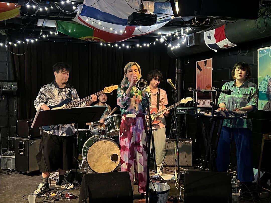 山崎千裕のインスタグラム：「2023/03/15 @Knomad bar  @route14band #route14band  #atx #austin #knomadbar」