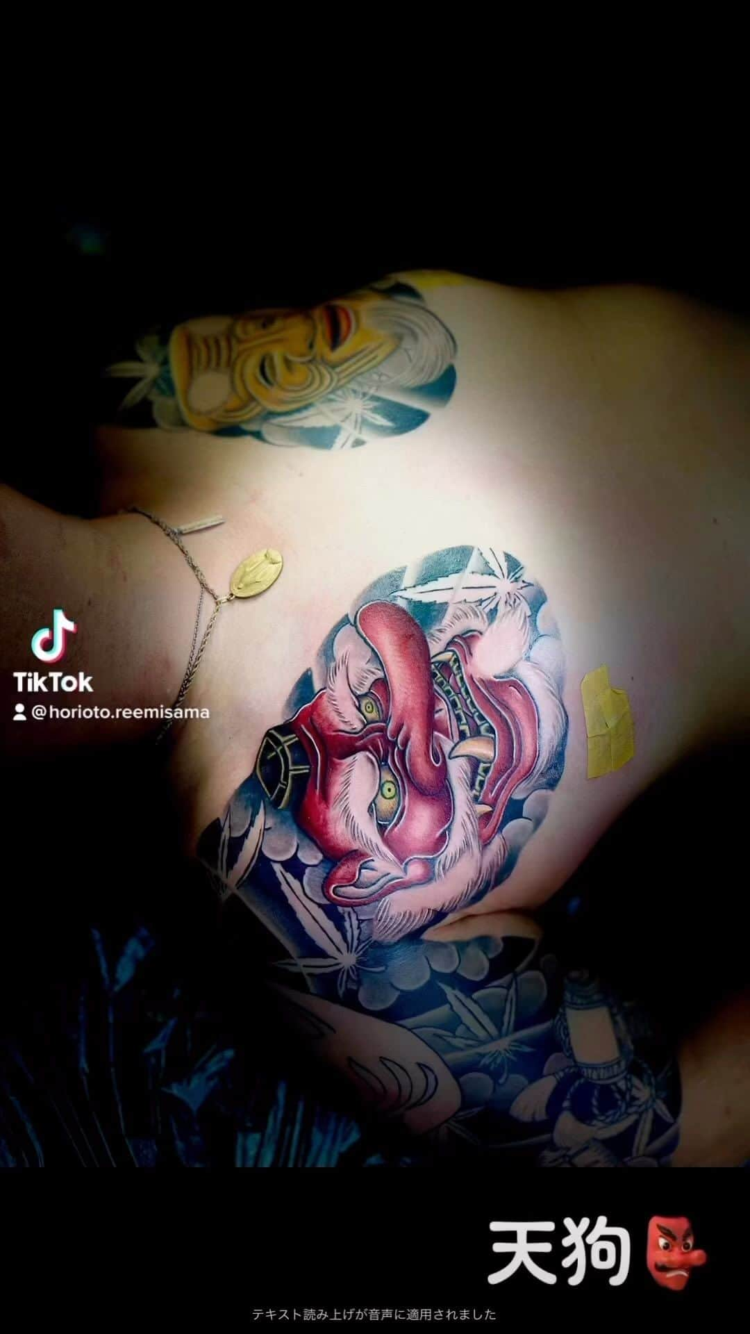 彫音reemisamaのインスタグラム：「#天狗 #刺青 #tattoo #和彫り #洋彫り #アートメイク #女彫師 #彫師 #八王子 #東京 #神奈川 #相模原 #Japanesetattoo  #irezumi #tattoogirl #彫音 #ガールズタトゥー #hiphop #Chicano #ワンポイント  #関東 #realstictattoo #刺青女子」