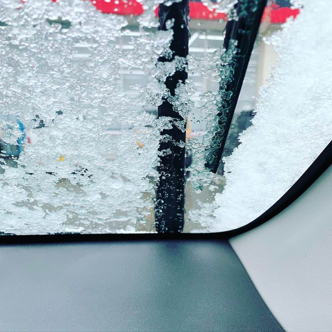 都竹悦子さんのインスタグラム写真 - (都竹悦子Instagram)「あれれー？（コナン風に） おかしいなー。  雪が降ってるみたいだよ。  Surprise!  It's snowing today!  #2023年3月18日 #雪　#飛騨高山」3月18日 9時52分 - etsukotsuzuku