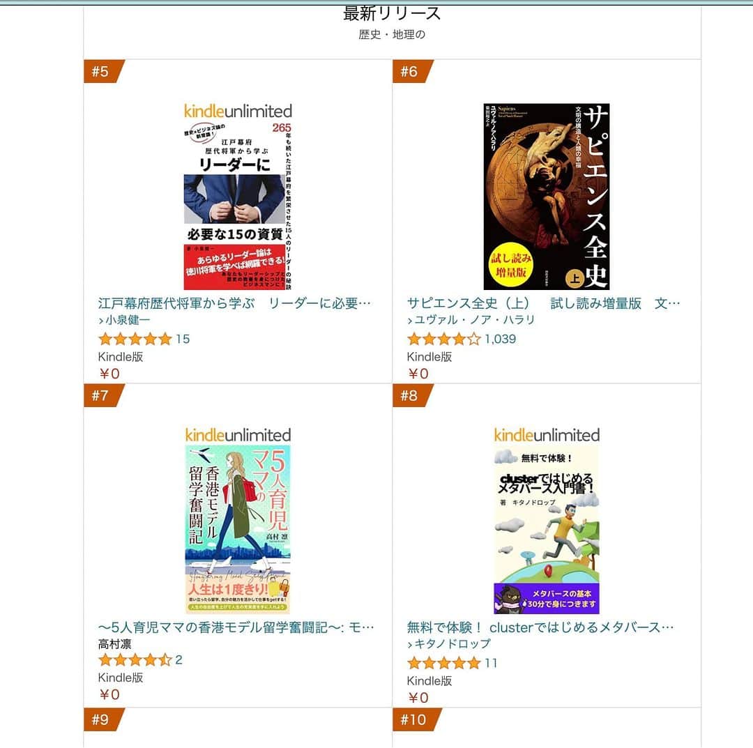 高村凛さんのインスタグラム写真 - (高村凛Instagram)「新刊発売🌸🫶  Amazon Kindle4位‼️ 子育て部門で4位、旅行部門で7位頂きました🌸🫶 ありがとうございます😭  香港の思い出を7ヶ月温めて書いた作品です☺️  ただいま期間限定0円キャンペーンやってます💜  https://www.amazon.co.jp/dp/B0BYNGJ2X8/ref=nodl_?dplnkId=0c8653dd-16b6-4ea5-a944-8e6e3fed90c6」3月18日 11時10分 - rin_takamura
