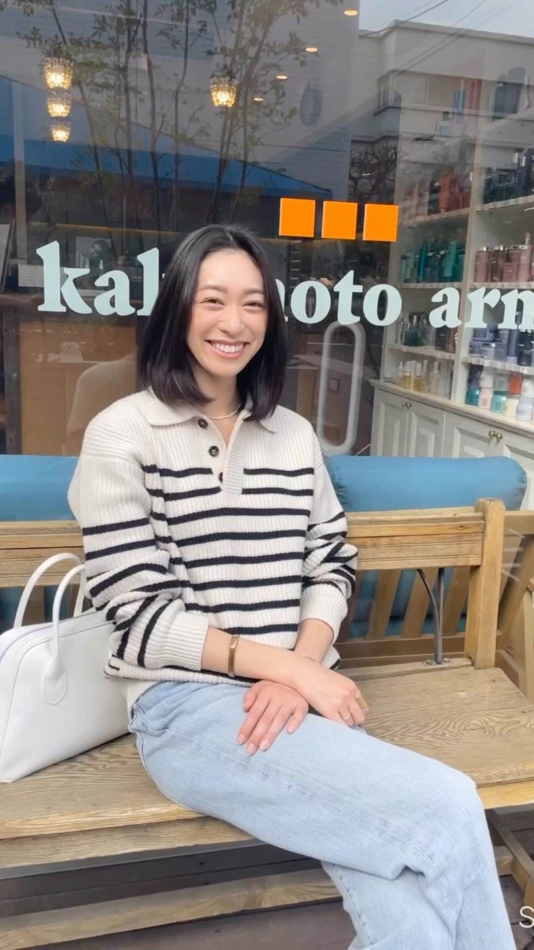 熊澤枝里子のインスタグラム：「・ Hair cut ✂︎ 🧡 by Ayako Kawaguchi @ayacoo3  salon Kakimoto arms Aoyama @kakimotoarms_official  #hair #haircut #hairstyle」