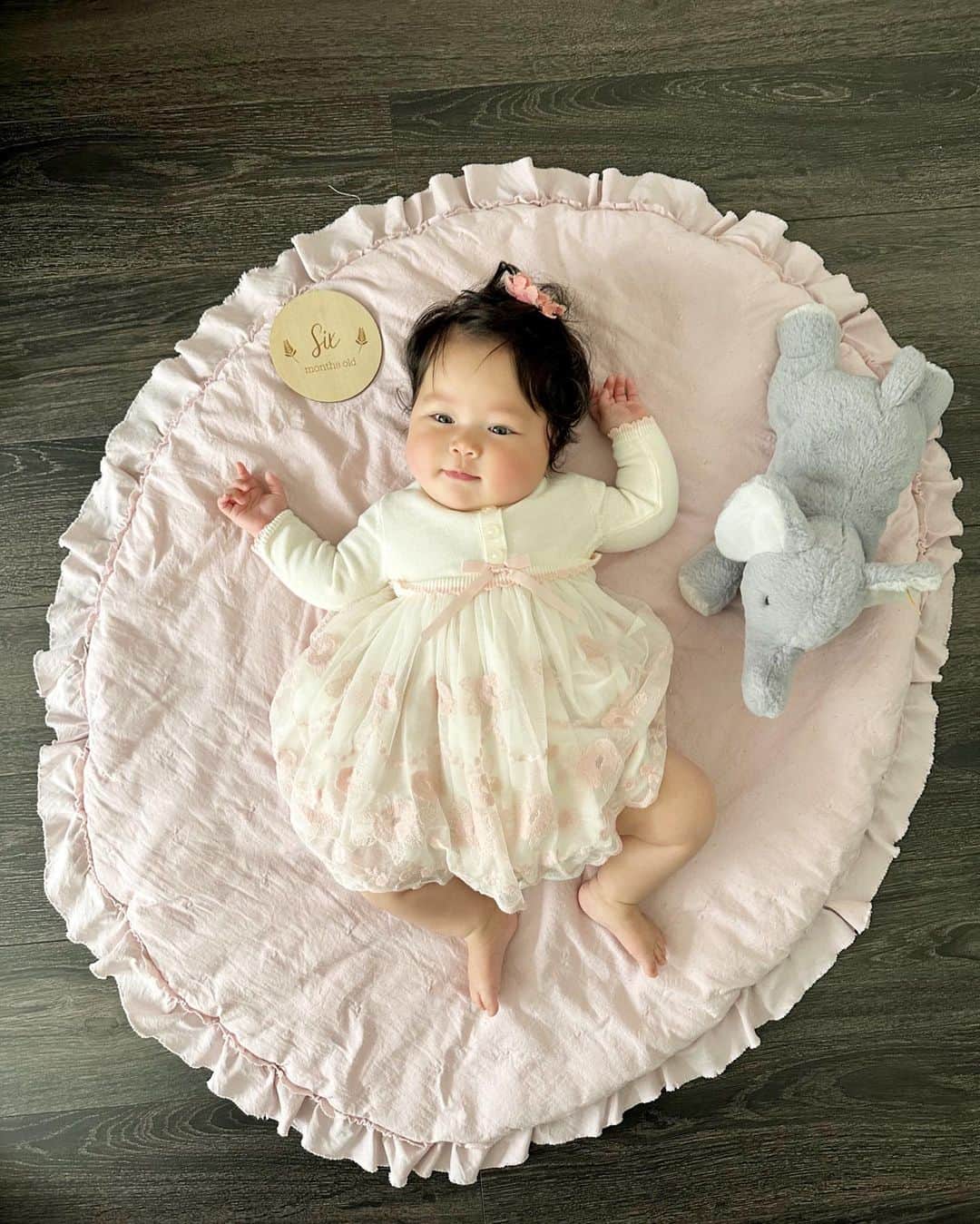 エリナ シルカのインスタグラム：「6 months 🥰 ハーフバースデー💕」