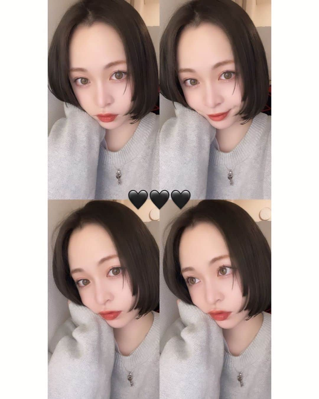 じゅりさんのインスタグラム写真 - (じゅりInstagram)「🖤🖤🖤  new color⍤⃝ˎˊ˗ 久しぶりにこんなにトーンダウンした😮❕ めちゃくちゃ新鮮すぎて自分でもまだ見慣れない（笑） せっかくだし暗髪楽しみます🖤  @momo_fjnm さんいつも可愛くしてくれて ありがとうございます☺️💕 重めにした顔まわりもお気に入りです🫶🏻  #ボブ #ミニボブ #bob #グレージュカラー #顔まわりカット」3月18日 20時36分 - juripuuu