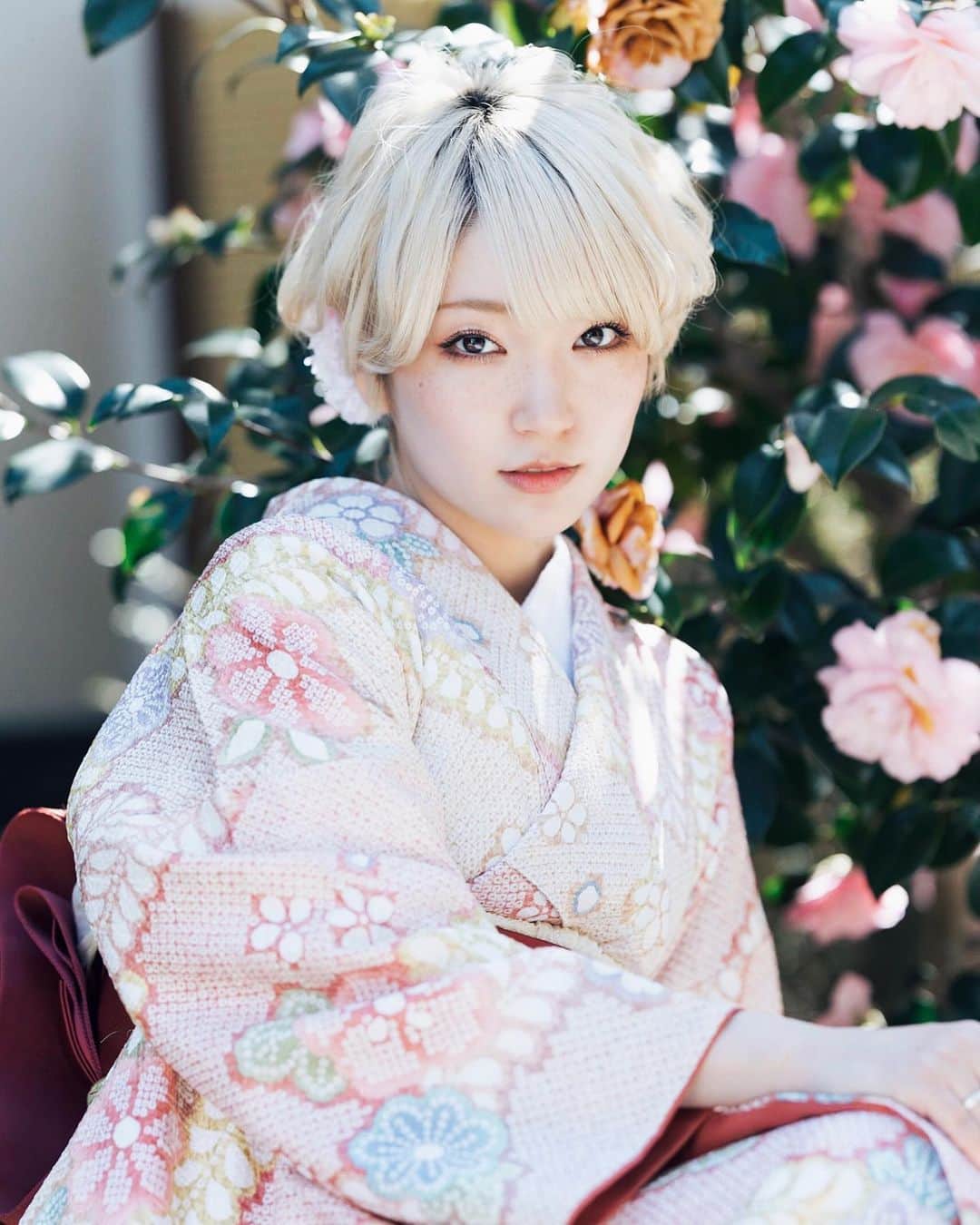 柊里杏さんのインスタグラム写真 - (柊里杏Instagram)「春色の絞りのお着物が美しかったです」3月18日 21時07分 - lialily11