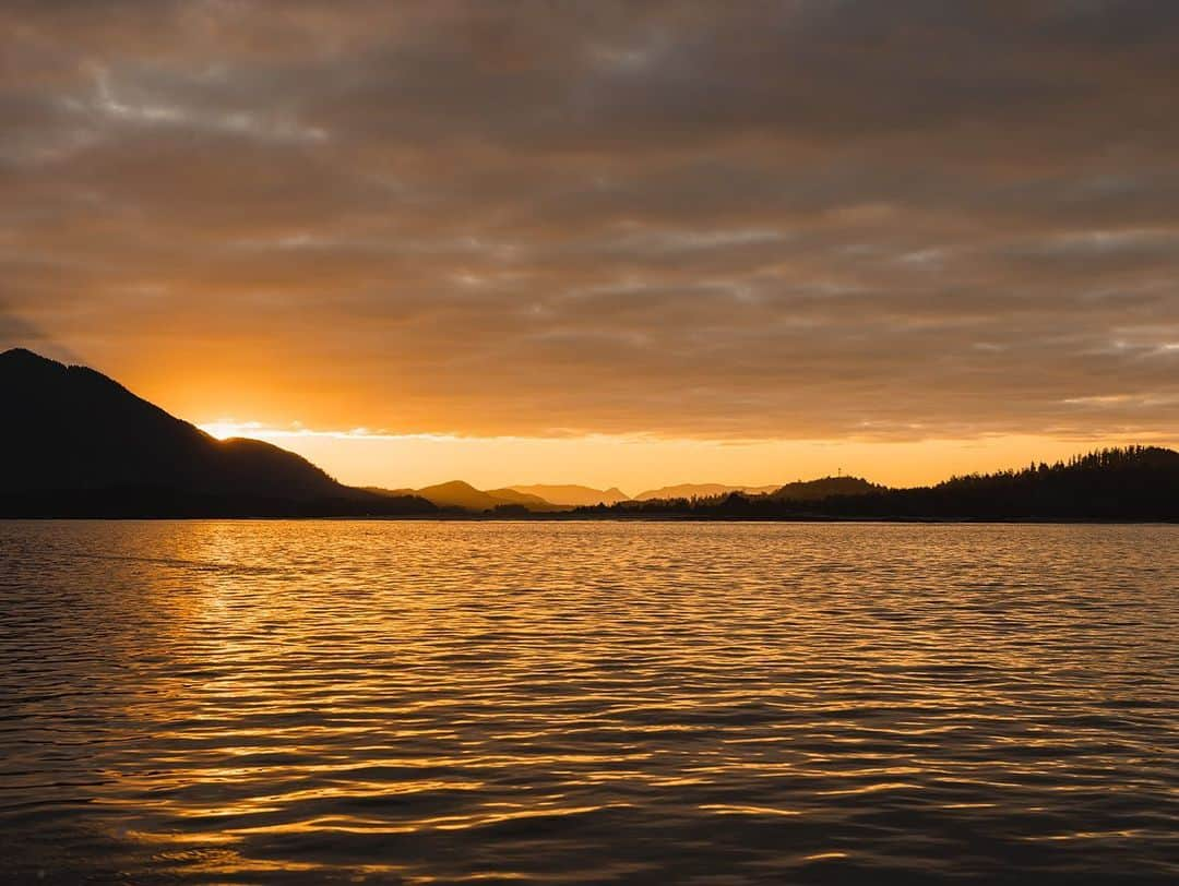 サイモン・ネスマンのインスタグラム：「Sunrises and off-season upgrades @cedarcoastcentre   Photos: @circa_1983   #natureretreat #explorebc #vancouverisland #tofino #clayoquotsound #cedarcoast」