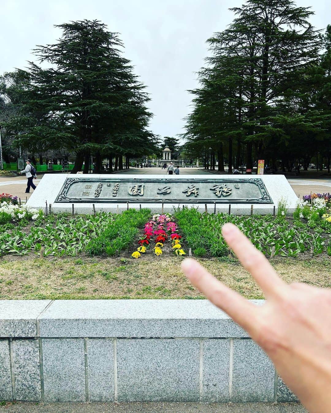 本城聡章のインスタグラム：「街の喧騒を離れてひと息😌バラ園はじめ、いろいろ満開の時に来てみたい。 #鶴舞公園」