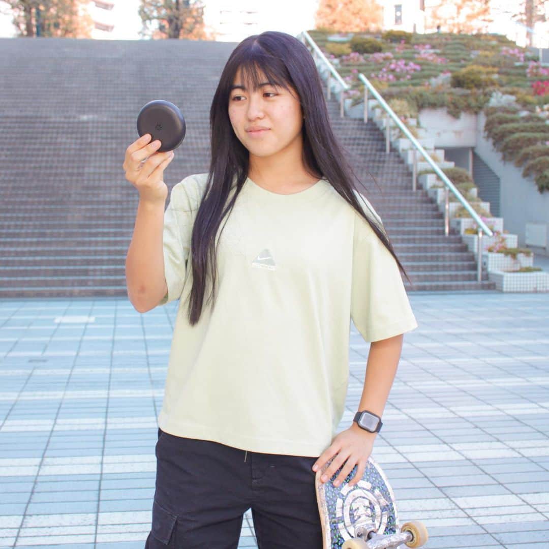 中山楓奈のインスタグラム：「インビザライン矯正を始めました！周りの子で使ってる子がいて気になってました😃自分で付け外しもできて目立ちにくいし、スケートボードも影響なく続けられてます😁🛹  #インビザライン#私のインビザライン矯正記録#歯列矯正#歯科矯正 @invisalign @invisalignjapan #pr」