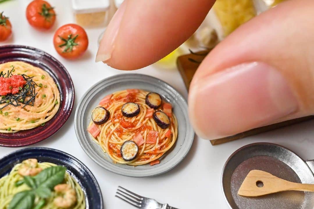 Nunu's Houseのインスタグラム：「🍝 明日のお昼はナポリタンを 食べます。楽しみ！  #ミニチュア#miniature #田中智#nunushouse」