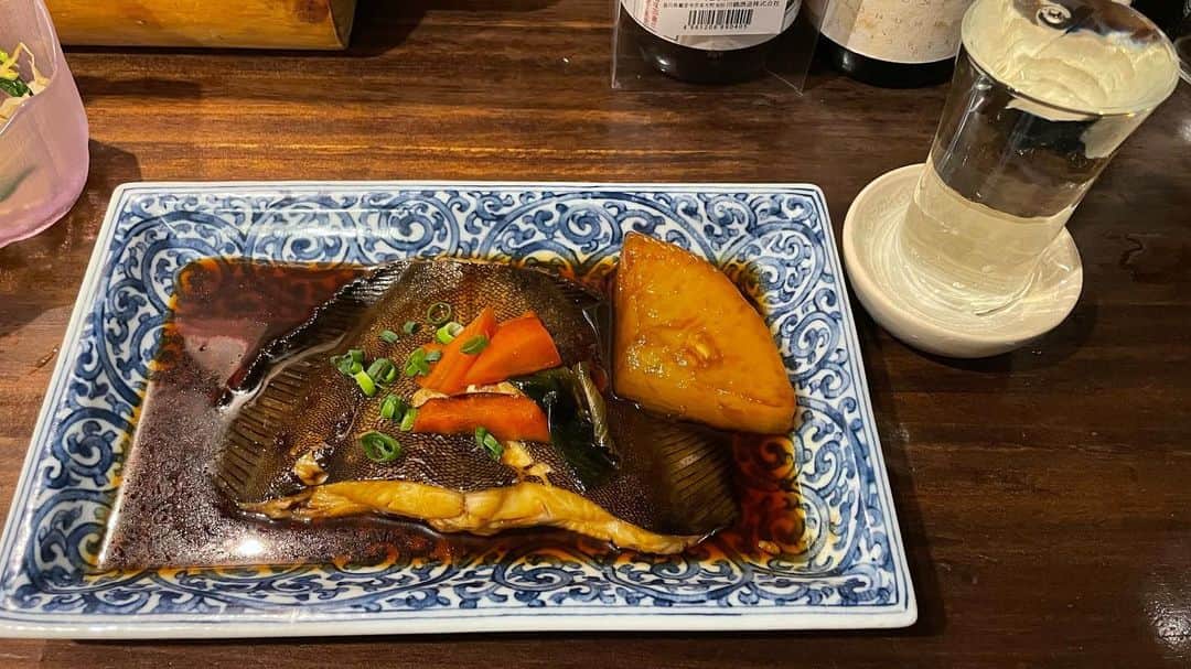 平松禎史のインスタグラム：「カレイの煮付け。うまし、ひろし。」