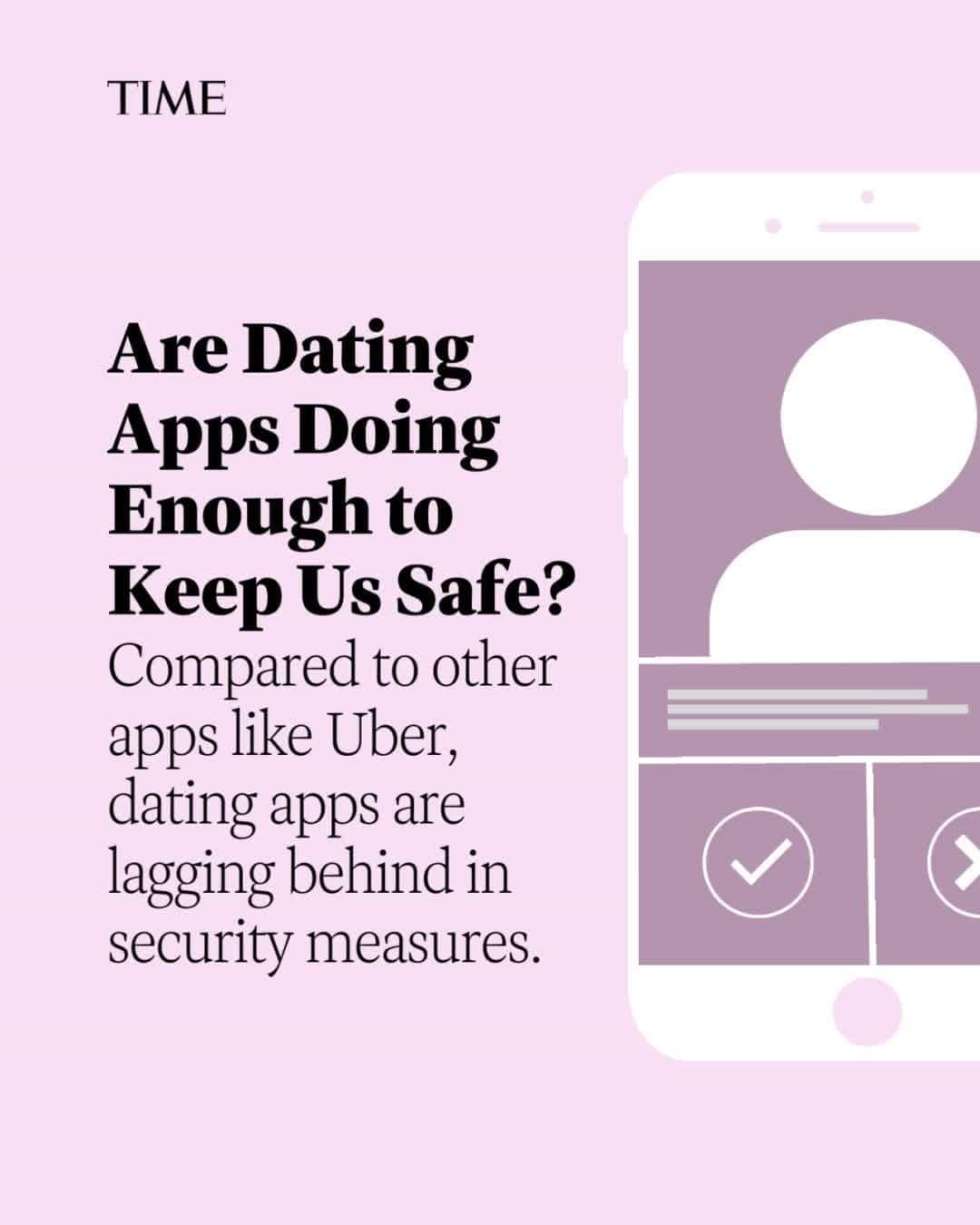 TIME Magazineのインスタグラム：「Online dating is the most common way American couples meet, but are apps doing enough to keep you safe while you look for someone new?  Tap the link in bio to find out more about what dating apps are doing to protect their users—and where they're falling short.  TW: Mentions of rape and sexual assault in the article.」