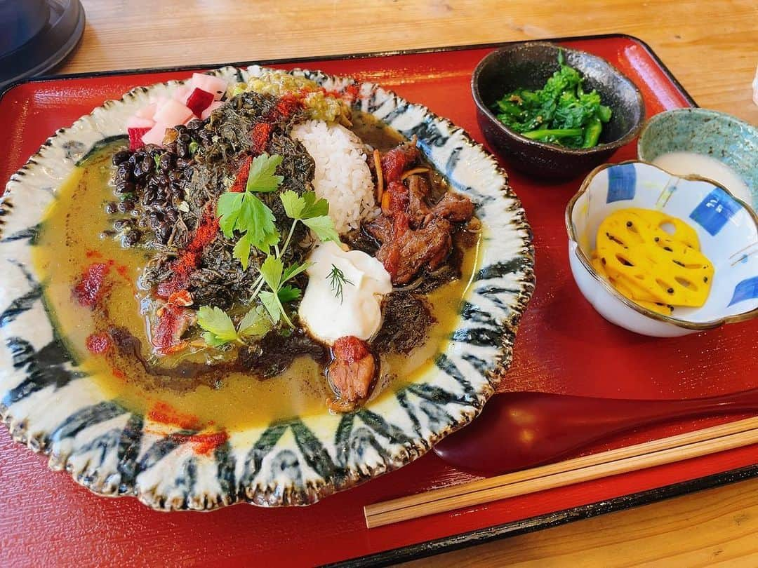 七海さんのインスタグラム写真 - (七海Instagram)「定期カレー🍛 出汁カレーとっても好きなのでめちゃ好みでした♡  納豆の和チャールとアボカドの和チャールも美味しかった🥑  #はぐ寧 #天満 #カレー」2月24日 11時54分 - nanami_bwmg