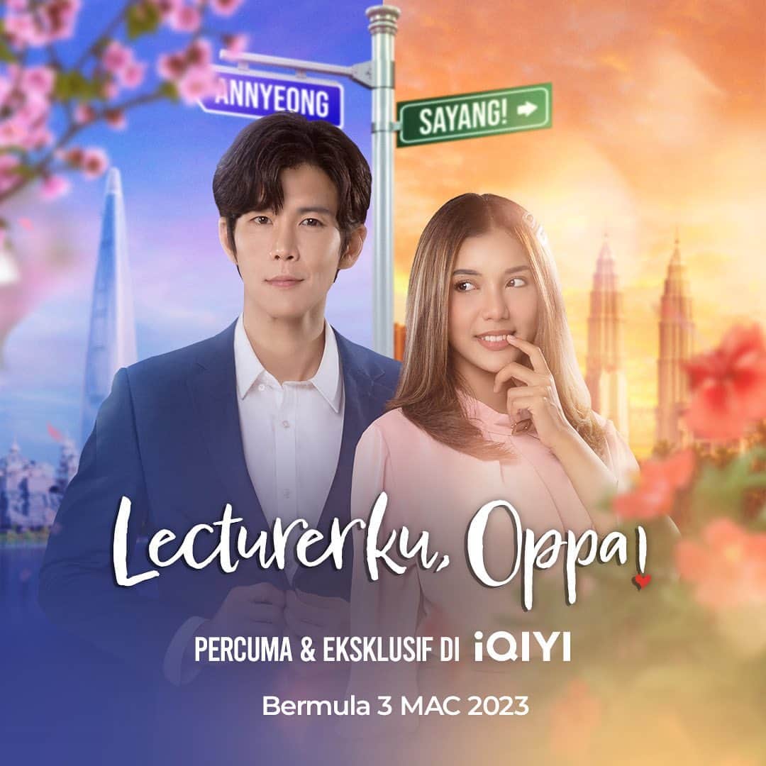 ハンビョル のインスタグラム：「Drama series. Yes.. saya cakap dalam Bahasa Melayu… semuanya 🖤  See you soon 3 March 2023 #LecturerkuOppa」