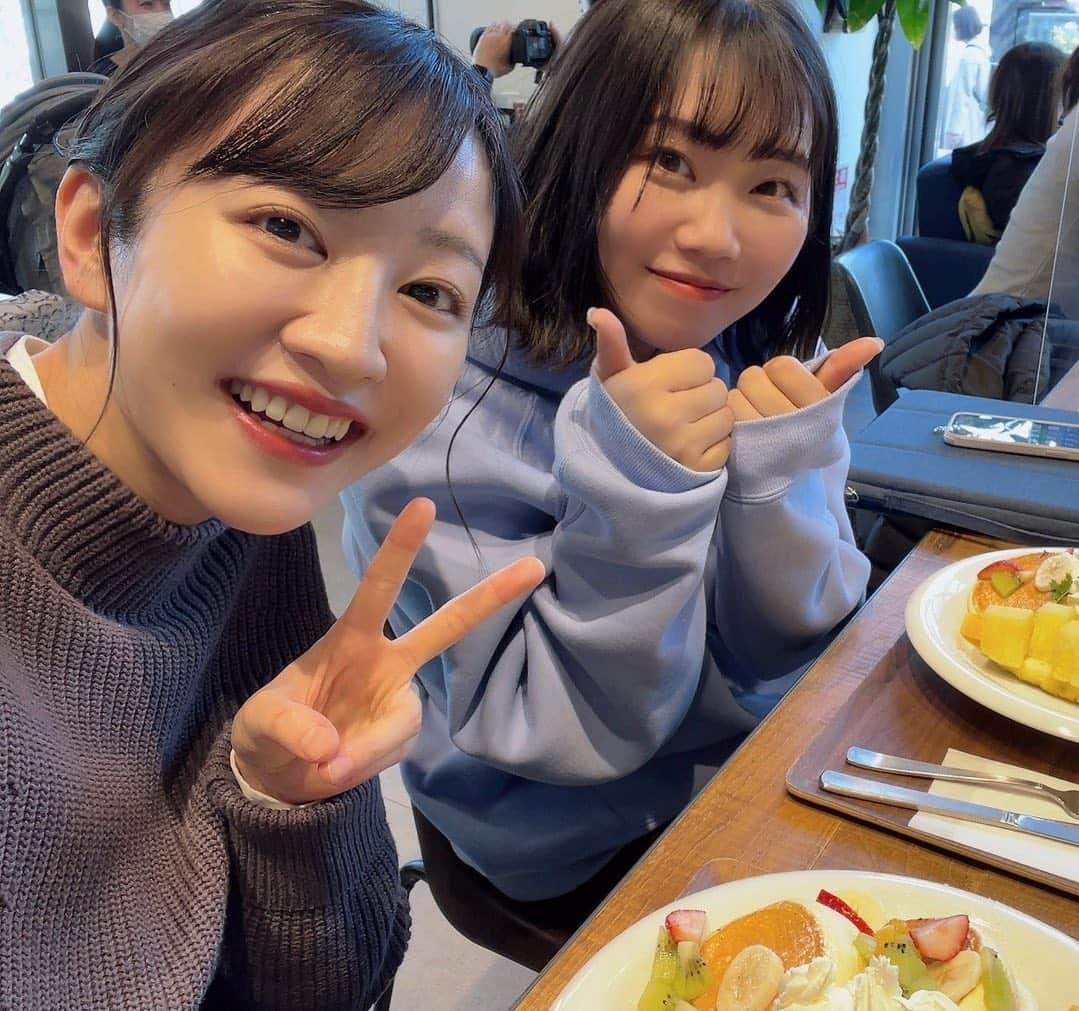 滝菜月のインスタグラム：「アッキー(@dokuota_akkie )とパンケーキ🥞💕」