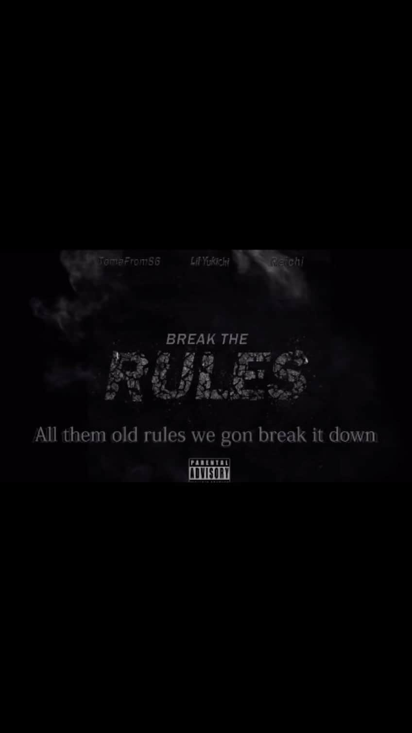 レイチのインスタグラム：「@lilyukichi.mp3 BREAK THE RULES feat Toma from 86, Reichi  Video Outnow‼️押忍。シ🍣」