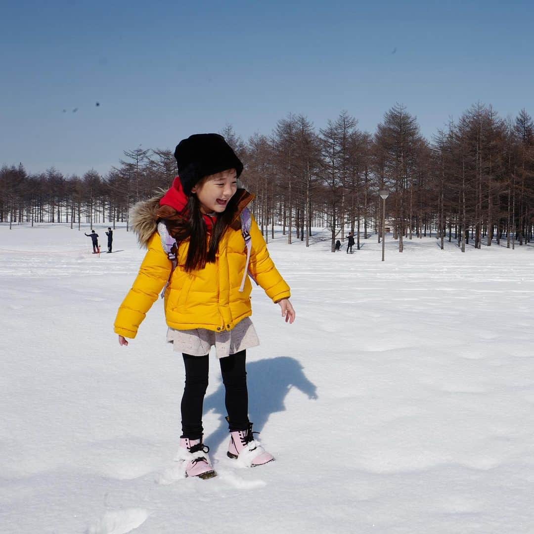 清水わかこさんのインスタグラム写真 - (清水わかこInstagram)「北海道に来ています✈️👨‍👩‍👧 娘も初めての雪に感動。 私も初めての北海道に感動。  今までの旅中もそうなのだけど 旅中電車やタクシーに乗っている移動時間に旅の記録に残しているハイライト用に、その瞬間の気持ちもメモのように入れたりしてストーリーズをたくさん更新しています🙏🙏  いつもより多く上がってくると思うのでスキップしていただきたいて🙏🙇‍♀️  写真は @leica_camera とiPhone📸 @libertyforce_teruya  #teruya旅 #北海道 #雪 #札幌 #家族旅行 #女の子 #女の子ママ #hokkaido #sapporo #leica #leicaq」2月24日 23時14分 - wakacham_