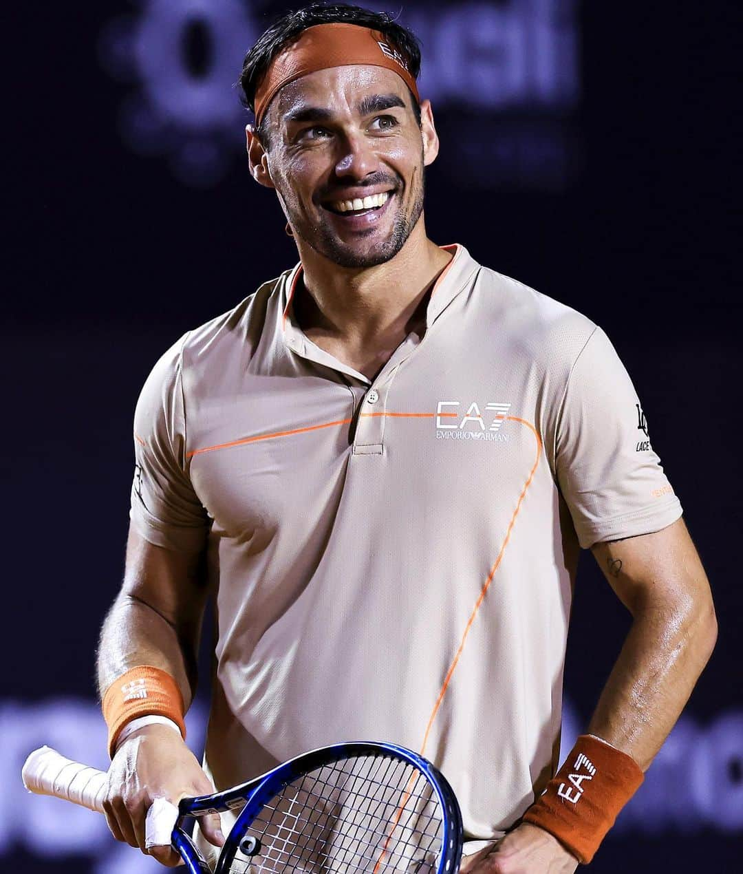 ファビオ・フォニーニのインスタグラム：「Lindo demais e com uma atmosfera incrível! Obrigado a torcida brasileira 💚💛 Parabéns ao Carlitos 👋🤙 Seguimos el baile 💪  📸 Buda Mendes/Getty Images」