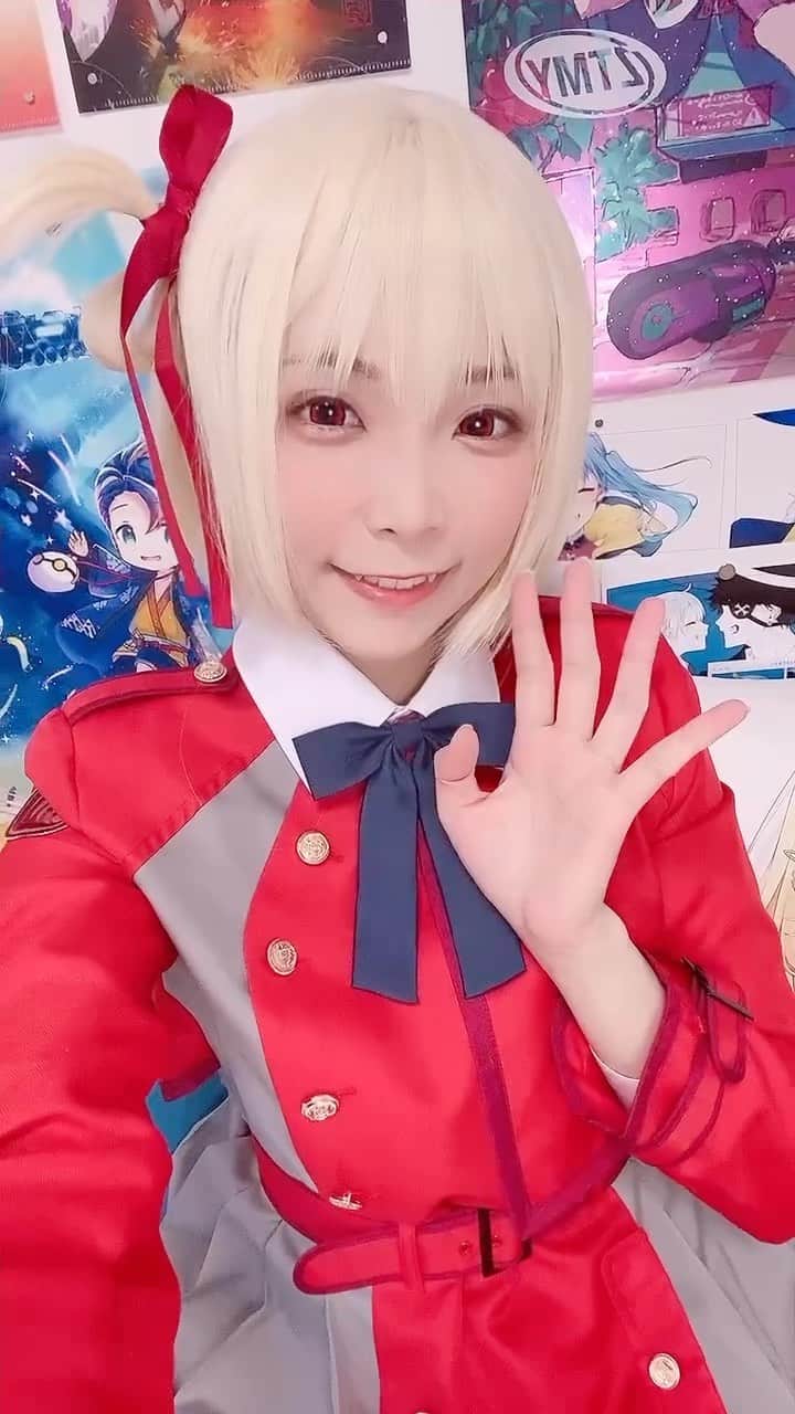 小桃のインスタグラム：「何時能正式拍一次呢？！😫  #リコリスリコイル #lycorisrecoil #cosplay #コスプレ #試妝 #錦木千束 #nishikigichisato」
