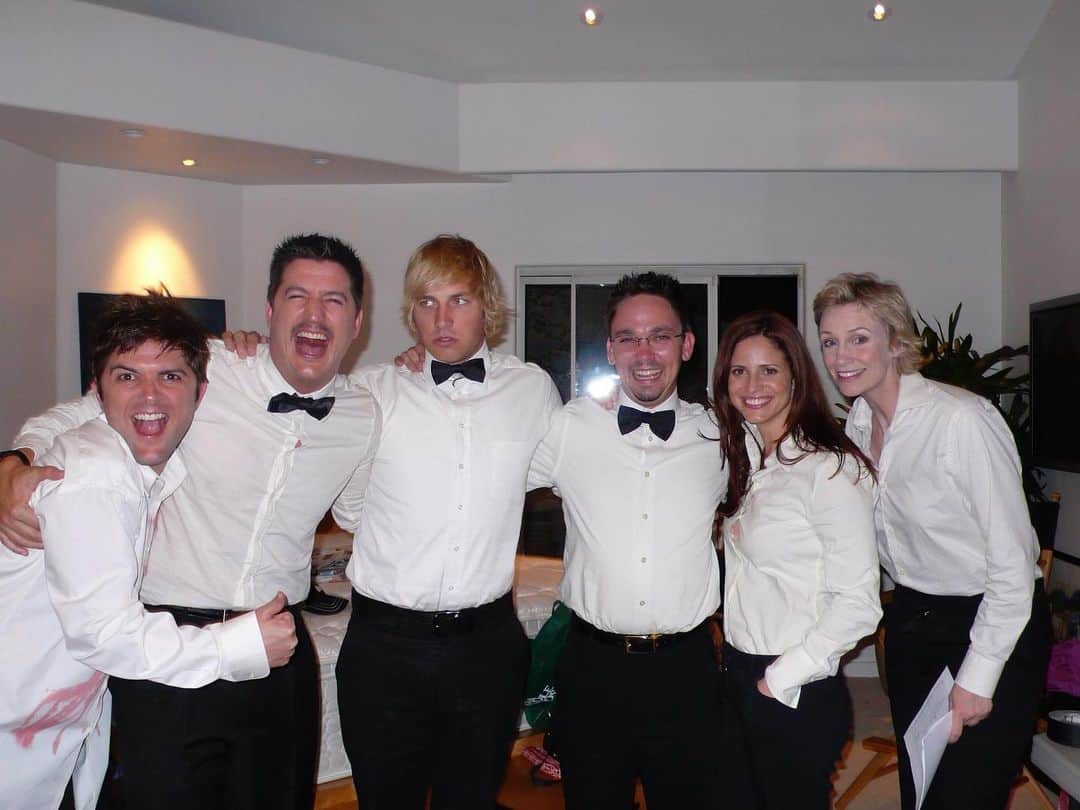 のインスタグラム：「Our first Party Down cast photo in 2009 before we reshot for #STARZ. Season 3 starts today! @partydownstarz」