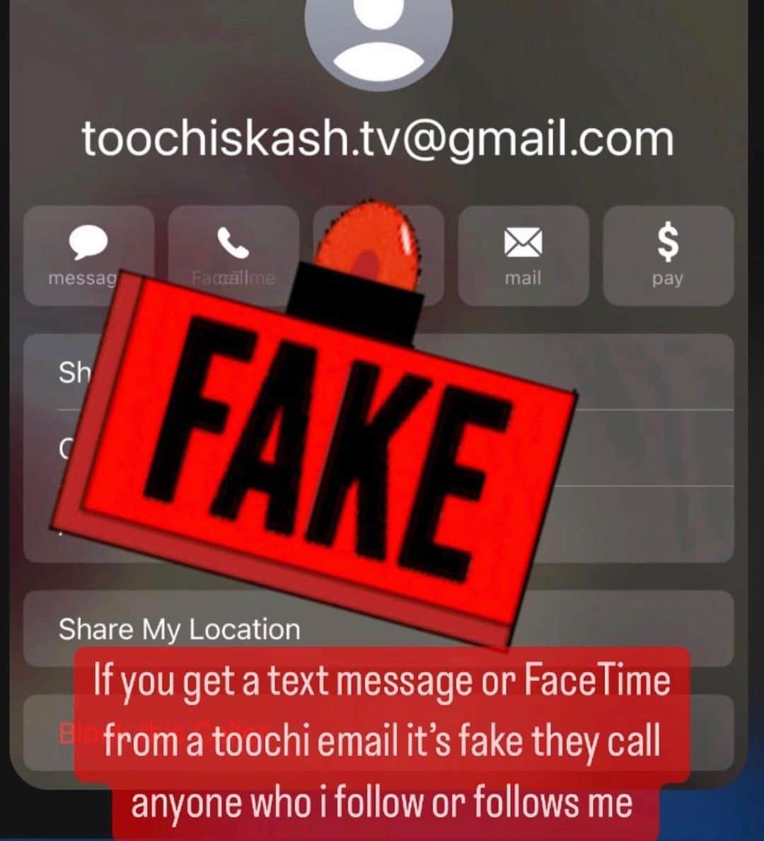 Italia Kashさんのインスタグラム写真 - (Italia KashInstagram)「If you get a email via text by me it’s fake they wrote anyone i follow or tag in my stories don’t fall for this i don’t write people from anything then my number Xo」2月25日 11時07分 - toochi_kash