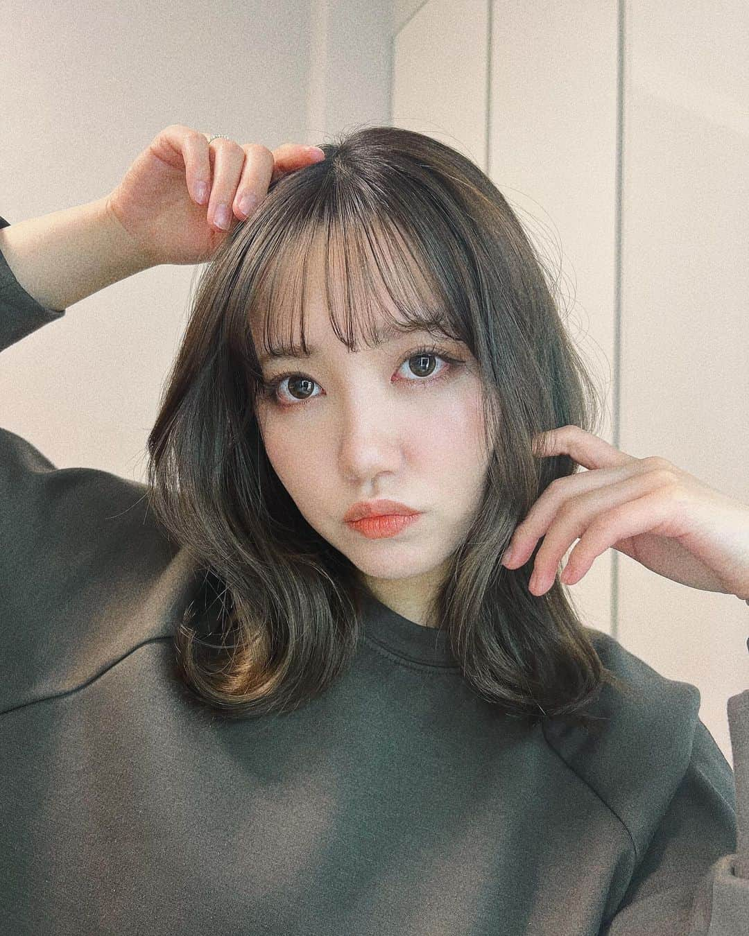 加藤玲奈のインスタグラム：「外巻きにしてみた🤍✨」