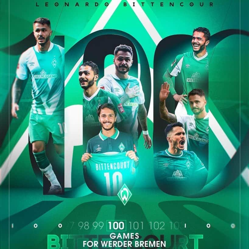 レオナルド・ビッテンコートさんのインスタグラム写真 - (レオナルド・ビッテンコートInstagram)「1️⃣0️⃣0️⃣😍 spiele @werderbremen & 3er Lachs 🐟 #lecker」2月26日 2時31分 - leobittencourt32