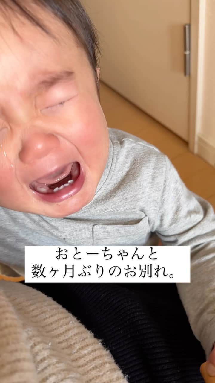 のインスタグラム：「#おとーちゃんっ子 #1歳8ヶ月#男の子#男の子ママ#子育て#育児」