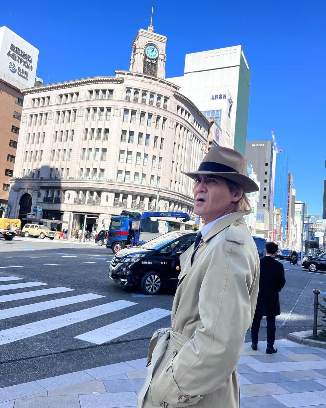 竹内力のインスタグラム：「銀座！  #ジェームス本郷 #かっこいいスキヤキ #孤独のグルメ #竹内力」
