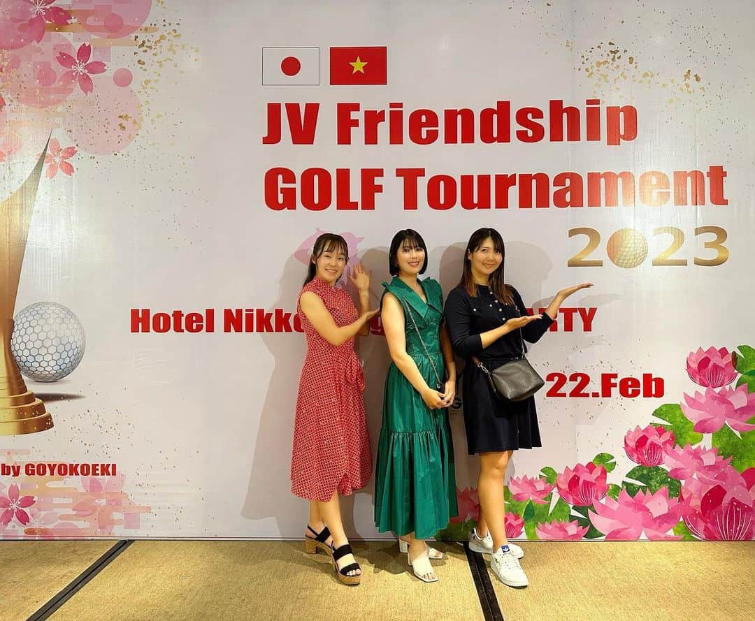 楠本彩乃 のインスタグラム：「日越友好50周年記念イベント 日越親善ゴルフ大会に参加させていただきました🇯🇵🇻🇳 このような素晴らしい大会を開いて頂き 本当にありがとうございました🙇‍♀️💓 海外ゴルフは刺激になりました⛳️ 2日間楽しかったです！！！ ありがとうございました😊 . #ゴルフ #golf #Vietnam#ベトナム #ベトナムゴルフ」