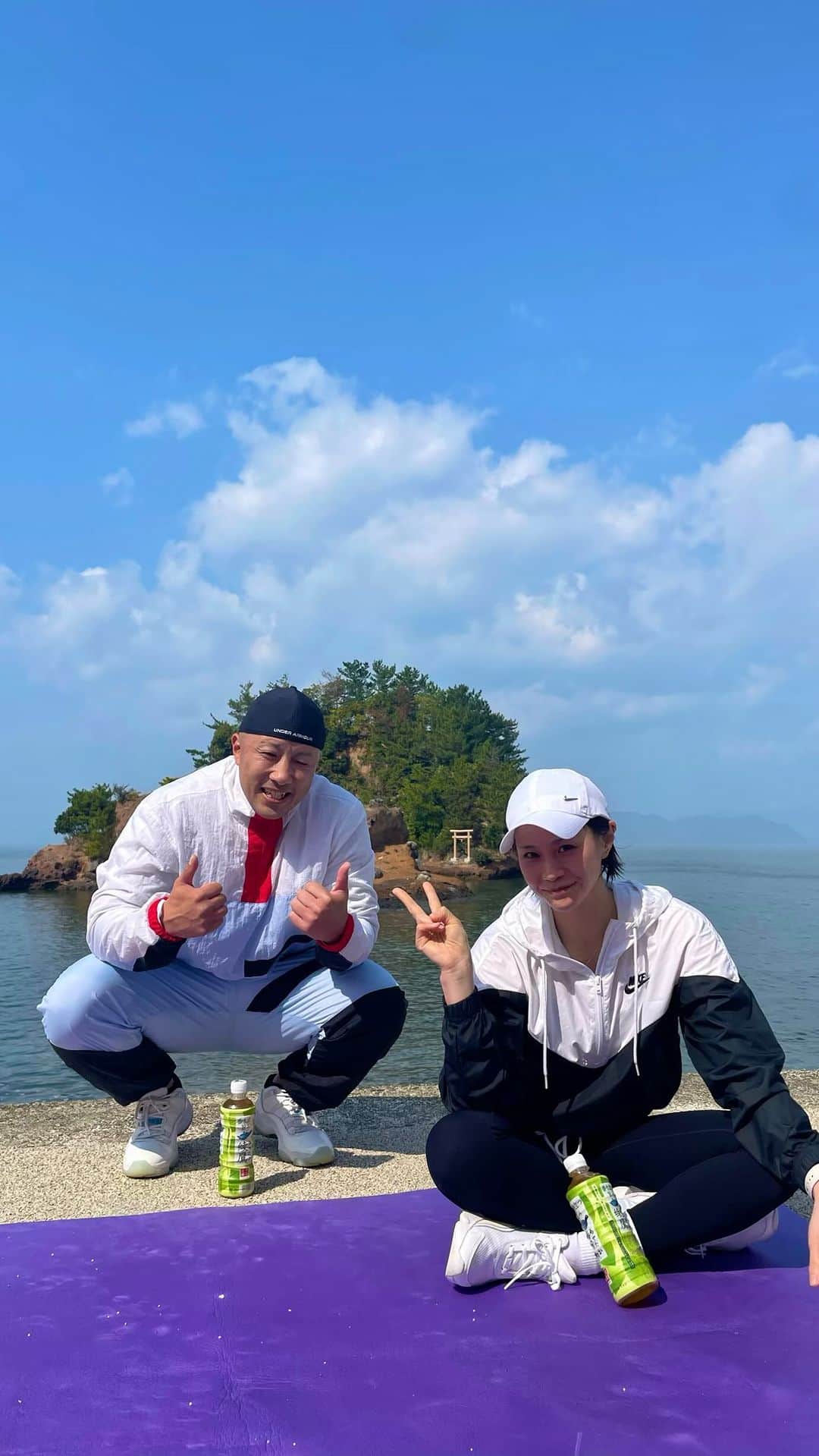 のインスタグラム：「いつもの私のトレーニングを一緒にしてみた🥳  あくまでもこれは兄に『はるかが普段やってることをやってみたい』って言われたからなだけで、パーソナルを受けてくださる人みんなに強要してる訳じゃありません🤣⚠️  追い込み屋じゃないから🫠安心してください🤗❤️笑」