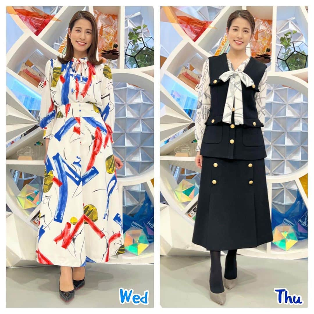 永島優美さんのインスタグラム写真 - (永島優美Instagram)「* 👗Weekly Coordinate（2/20-）👠  柔らかい素材が気持ち良いワンピース、 袖がくしゅっと絞られてます🌸  左手は何を指しているんだろう👇🏻🤔笑  - - - - - - - - - - - - - - - - - - - - - - - 👗#weeklyコーデ （Mon＆Tue ▶︎ Wed＆Thu ▶︎ Fri） #coordinate #めざまし8」2月26日 18時35分 - yuumi_nagashima