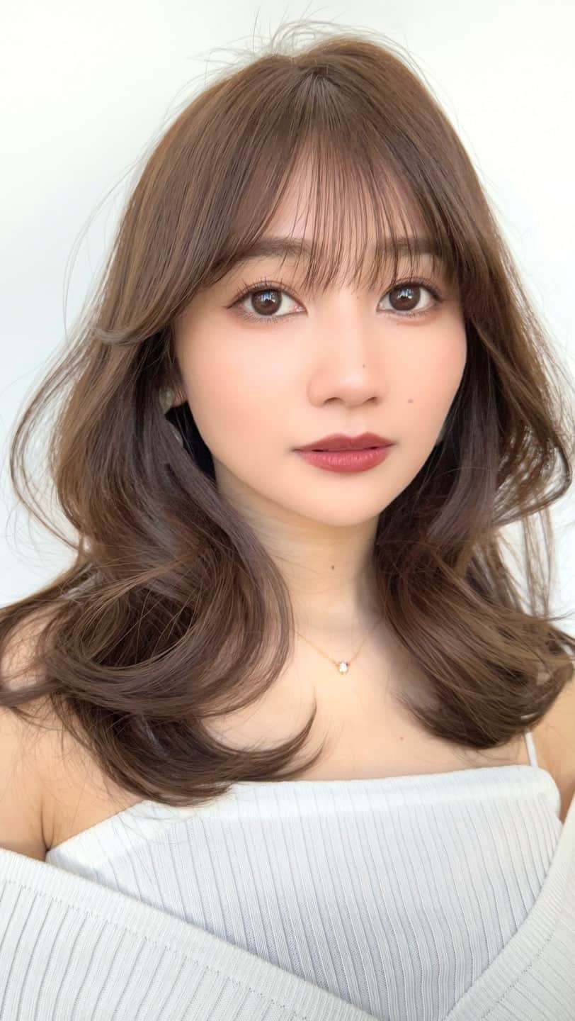 細沼紗花のインスタグラム：「.  大人っぽヘアにしてもらった♡  . #サロモ#サロンモデル #ヘアカラー#ヘアアレンジ」