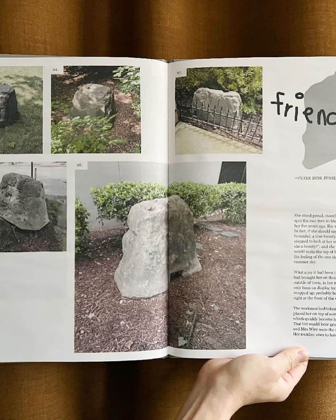 ピーターイェンセンさんのインスタグラム写真 - (ピーターイェンセンInstagram)「“Fake rocks- Friends? A Geological study of”, the 2nd publication in a triology by Dante Fewster Holdsworth @dante.fh.photo with text by Peter Jensen @yourstruly_by_peterjensen All pictures are taken in Georgia and Florida, USA. Published by @dent_de_leone designed by @kajsashus #abake #åbäke #fakerocks #friends printed by @newspaperclub bound by @wyvernbindery  *A rock n roll book launch on zoom coming up soon. A short film with @louisemieritzofficial reading the text coming soon」2月28日 0時09分 - yourstruly_by_peterjensen