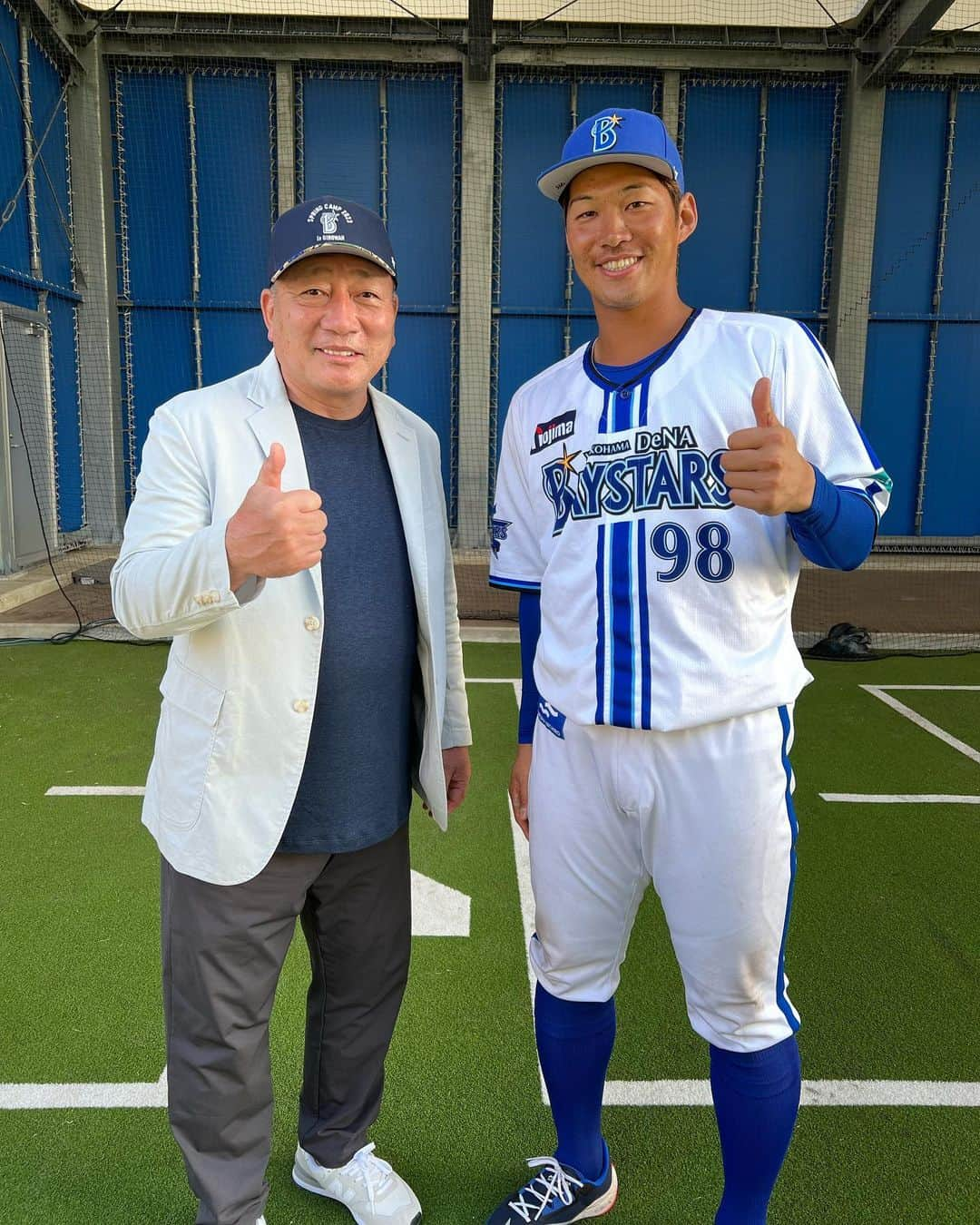 高木豊のインスタグラム：「後輩になった京田選手！^ ^  いろんな思いがあるだろうが 頑張れ〜*\(^o^)/*  #いんすたばえ #暑い #denaベイスターズ  #横浜 #京田陽太  #移籍 #高木豊 #YouTube」