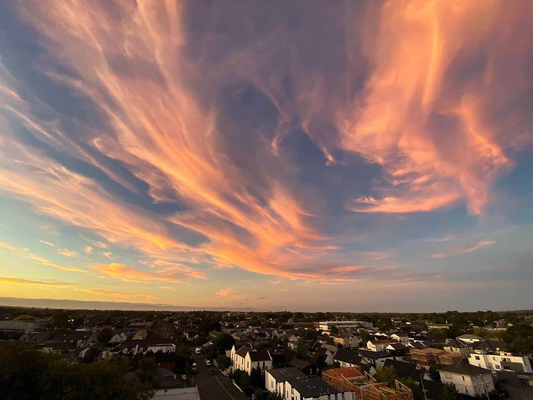 時任三郎のインスタグラム：「夕景＠NZ #NZ #夕景 #夕焼け」