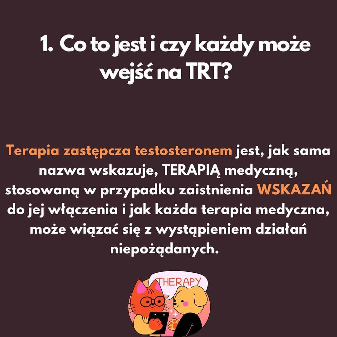 アガタ・フォルカシェブイチさんのインスタグラム写真 - (アガタ・フォルカシェブイチInstagram)「W dzisiejszej karuzeli odpowiedzi na najczęściej zadawane pytania odnośnie TRT. Na ostatnim slajdzie pytanie - wisienka na torcie 🍒. Zapoznaj się z informacjami i zachowaj na później!  #trt #testosterone #testosteron #lekarz #lifestyle #medicine #doctor #hormones #terapiazastępczatestosteronem」2月28日 2時58分 - agataforkasiewicz