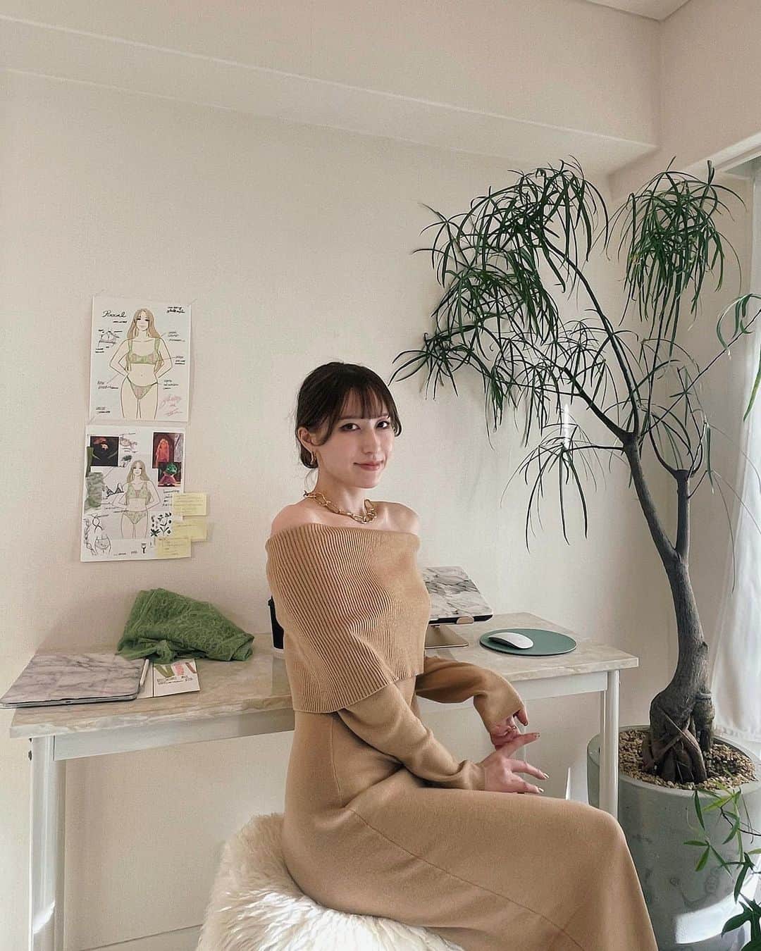 Tomomi Teradaのインスタグラム：「At Atelier🎨  👗 @libjoie」