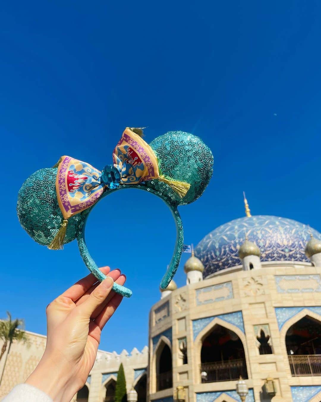 のインスタグラム：「. . ディズニー大好きなサンジャポジャーナリスト、 宮内さんと行ってきました🧞‍♂️💫  快晴で気持ちよかった〜  #サンジャポ #サンデージャポン #宮内さんの最推しプリンセスはジャスミン #正座して見つめる宮内さん #tokyodisneysea」