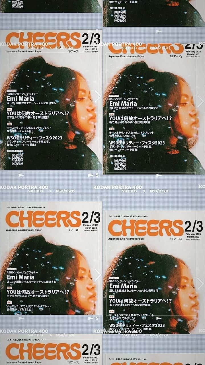 EMI MARIAのインスタグラム：「オーストラリアに住む日本人向けウェブマガジン「CHEERS」にてインタビューをして頂きました💖💖🐨🇦🇺普段私があまり発信しない事も喋ってみたので是非読んでみてね❣️なんと表紙にまでして頂きました😭うれしい。Link in BIO🌈  I was interviewed by CHEERS, a web magazine for Japanese people living in Australia💖💖💖🐨🇦🇺I talked about some things I usually don't talk about☁️ Link in BIO🌈」